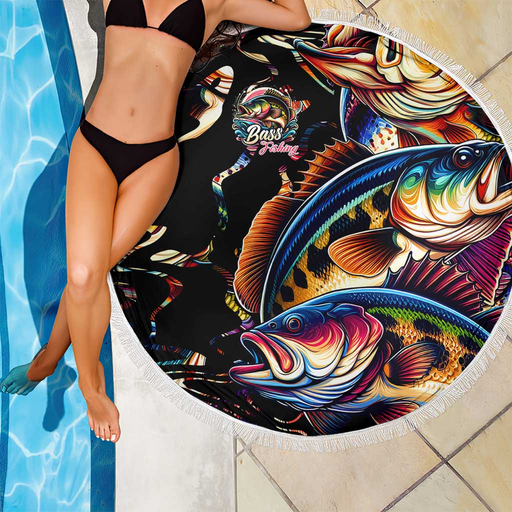 Peacock Bass Fishing Beach Blanket Waves Art