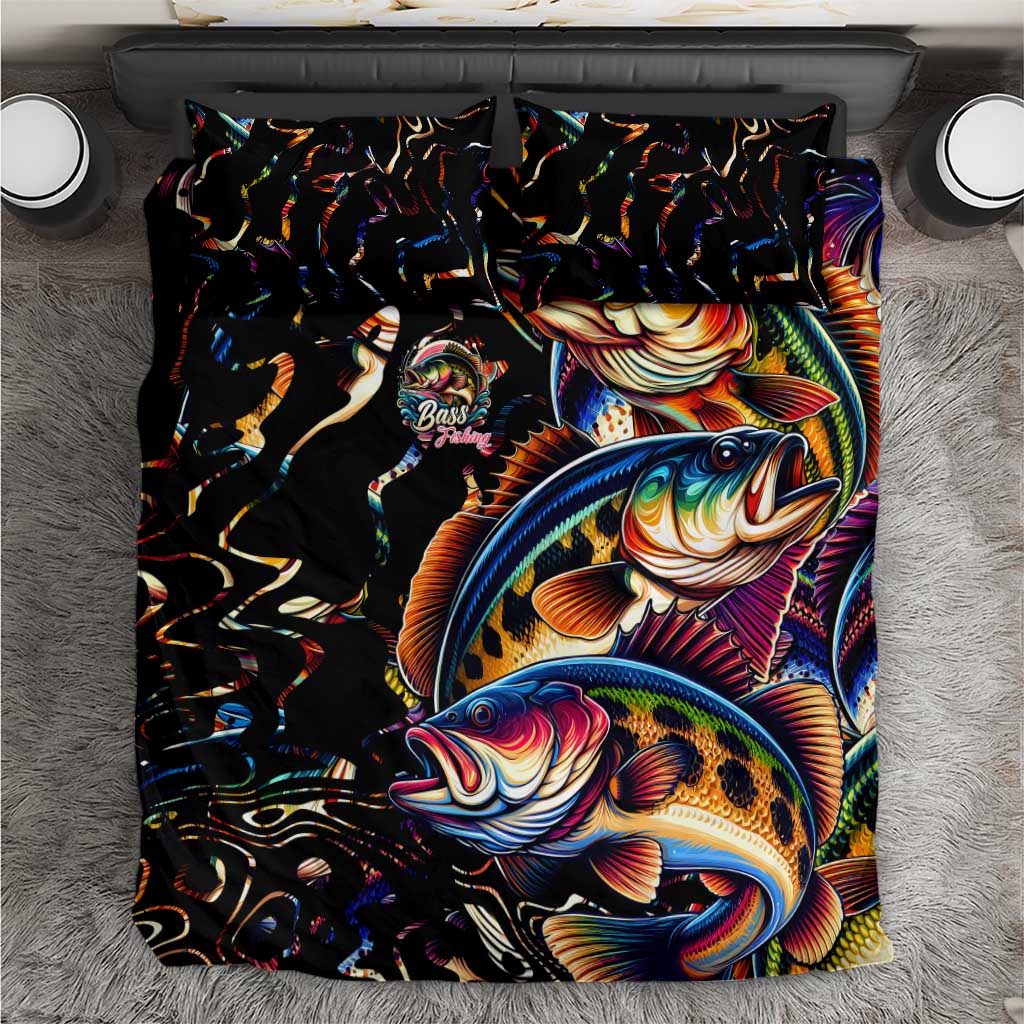 Peacock Bass Fishing Bedding Set Waves Art