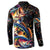 Peacock Bass Fishing Button Sweatshirt Waves Art