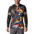Peacock Bass Fishing Button Sweatshirt Waves Art