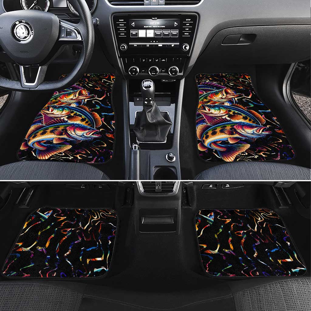 Peacock Bass Fishing Car Mats Waves Art