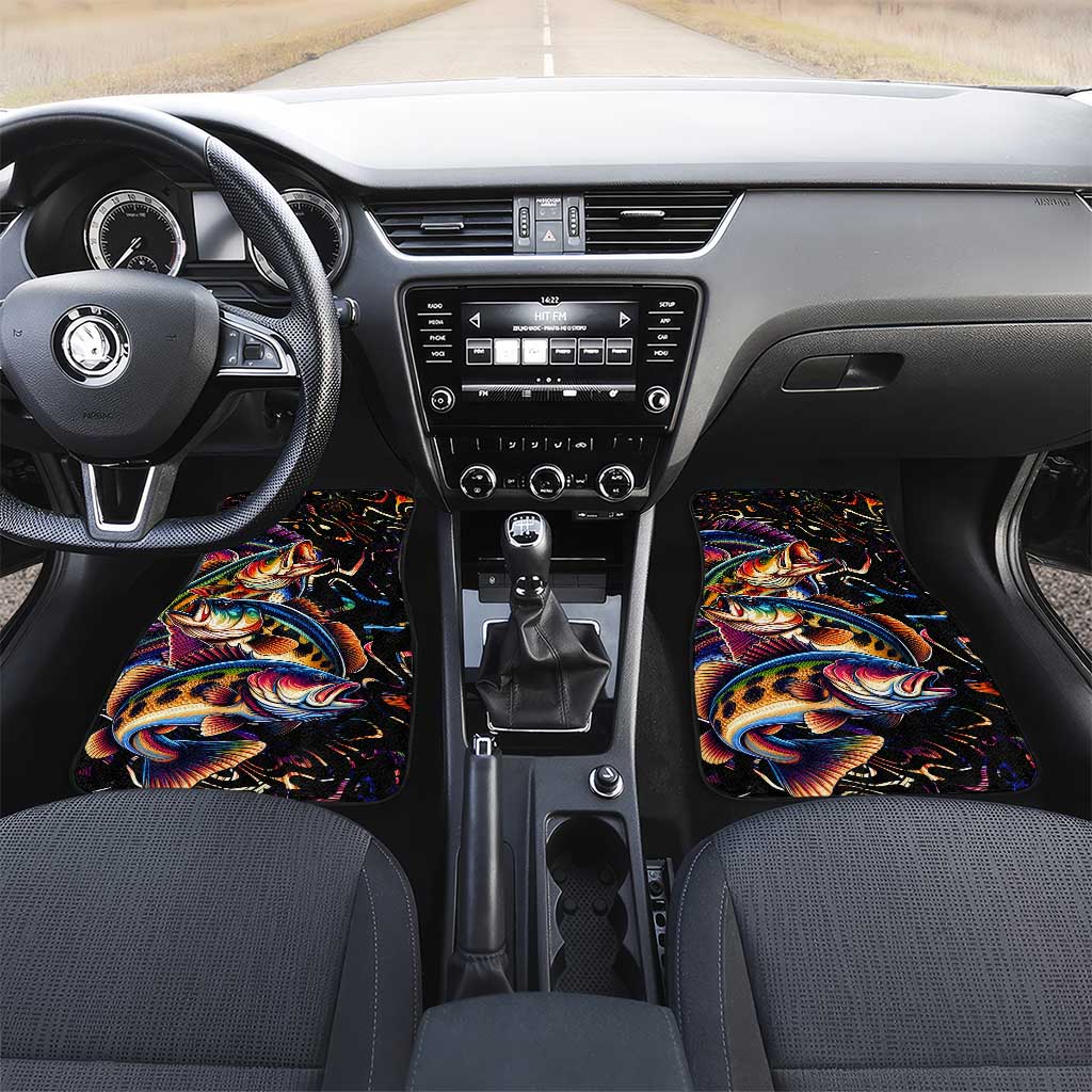 Peacock Bass Fishing Car Mats Waves Art