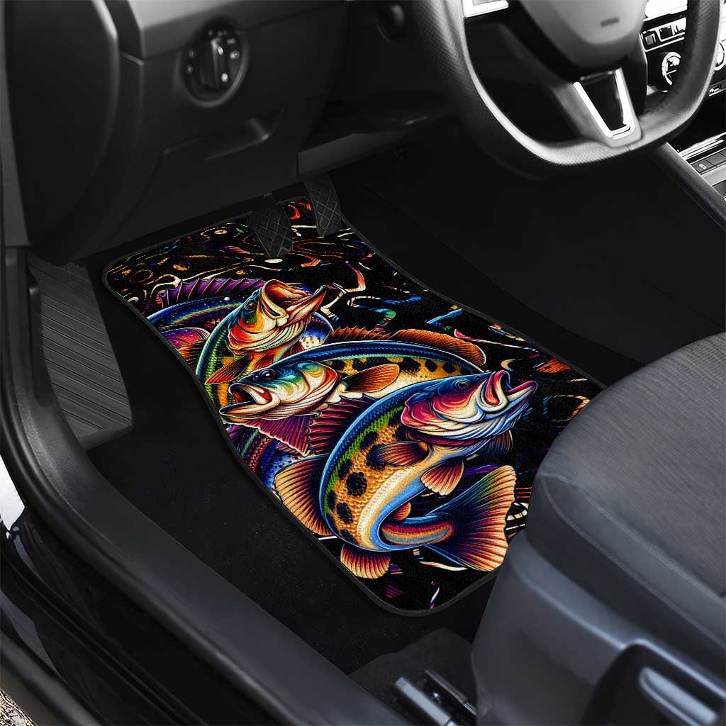 Peacock Bass Fishing Car Mats Waves Art