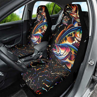 Peacock Bass Fishing Car Seat Cover Waves Art