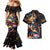 Peacock Bass Fishing Couples Matching Mermaid Dress and Hawaiian Shirt Waves Art