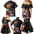 Peacock Bass Fishing Family Matching Mermaid Dress and Hawaiian Shirt Waves Art