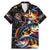 Peacock Bass Fishing Family Matching Mermaid Dress and Hawaiian Shirt Waves Art