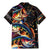 Peacock Bass Fishing Family Matching Mermaid Dress and Hawaiian Shirt Waves Art