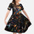 Peacock Bass Fishing Family Matching Off The Shoulder Long Sleeve Dress and Hawaiian Shirt Waves Art