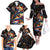 Peacock Bass Fishing Family Matching Off The Shoulder Long Sleeve Dress and Hawaiian Shirt Waves Art