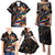 Peacock Bass Fishing Family Matching Puletasi and Hawaiian Shirt Waves Art