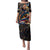 Peacock Bass Fishing Family Matching Puletasi and Hawaiian Shirt Waves Art