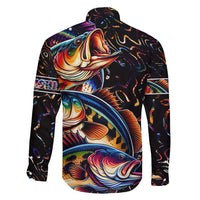 Peacock Bass Fishing Family Matching Summer Maxi Dress and Hawaiian Shirt Waves Art