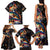 Peacock Bass Fishing Family Matching Tank Maxi Dress and Hawaiian Shirt Waves Art
