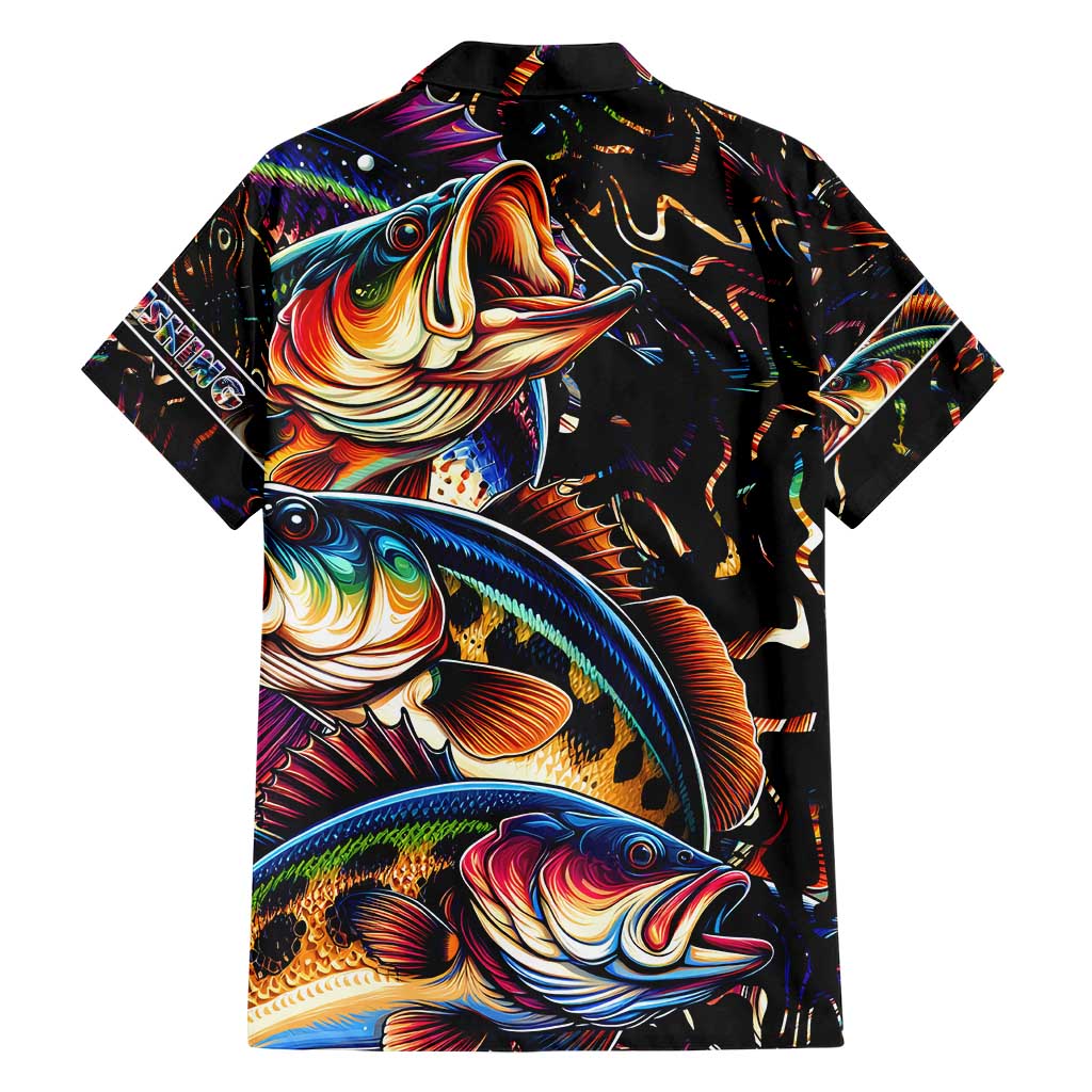 Peacock Bass Fishing Hawaiian Shirt Waves Art
