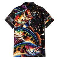 Peacock Bass Fishing Hawaiian Shirt Waves Art