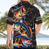 Peacock Bass Fishing Hawaiian Shirt Waves Art