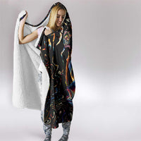 Peacock Bass Fishing Hooded Blanket Waves Art