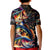 Peacock Bass Fishing Kid Polo Shirt Waves Art