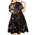 Peacock Bass Fishing Kid Short Sleeve Dress Waves Art