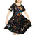 Peacock Bass Fishing Kid Short Sleeve Dress Waves Art