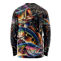 Peacock Bass Fishing Long Sleeve Shirt Waves Art
