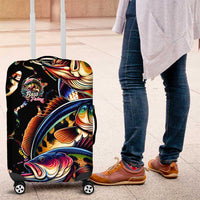 Peacock Bass Fishing Luggage Cover Waves Art