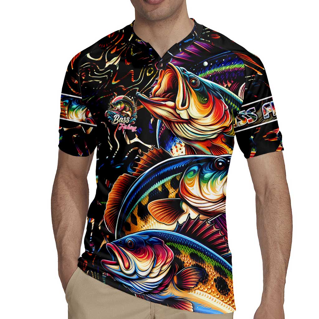 Peacock Bass Fishing Rugby Jersey Waves Art