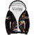 Peacock Bass Fishing Sherpa Hoodie Waves Art