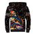 Peacock Bass Fishing Sherpa Hoodie Waves Art