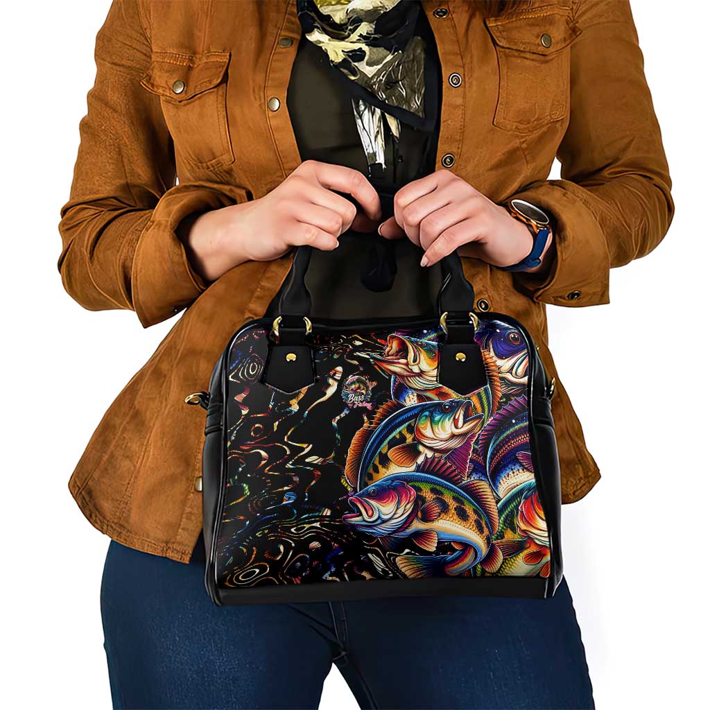 Peacock Bass Fishing Shoulder Handbag Waves Art