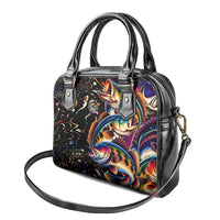 Peacock Bass Fishing Shoulder Handbag Waves Art