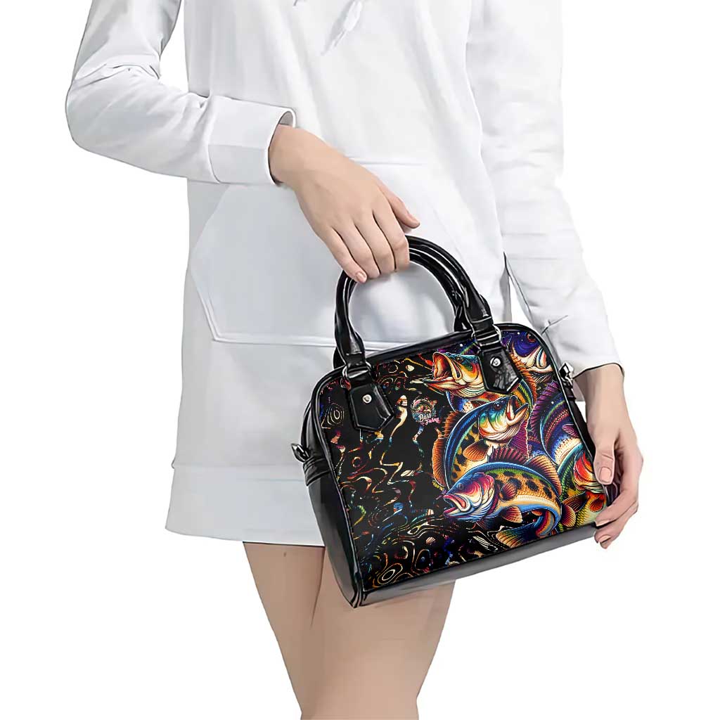 Peacock Bass Fishing Shoulder Handbag Waves Art