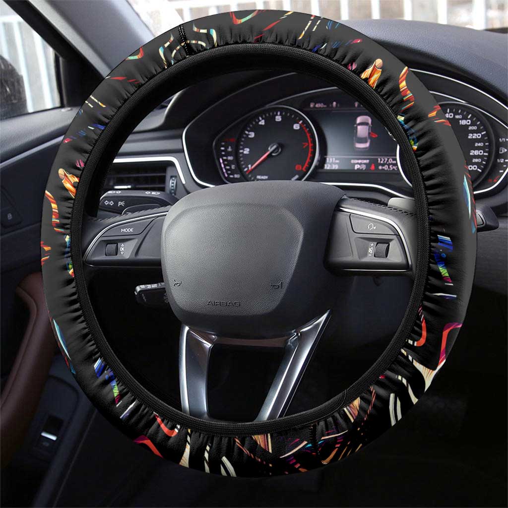 Peacock Bass Fishing Steering Wheel Cover Waves Art