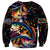 Peacock Bass Fishing Sweatshirt Waves Art
