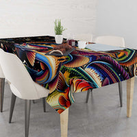 Peacock Bass Fishing Tablecloth Waves Art
