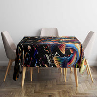 Peacock Bass Fishing Tablecloth Waves Art