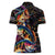 Peacock Bass Fishing Women Polo Shirt Waves Art