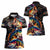 Peacock Bass Fishing Women Polo Shirt Waves Art