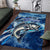 Striped Bass Fishing Area Rug Ocean Waves