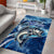 Striped Bass Fishing Area Rug Ocean Waves