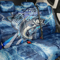 Striped Bass Fishing Back Car Seat Cover Ocean Waves