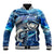 Striped Bass Fishing Baseball Jacket Ocean Waves