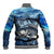 Striped Bass Fishing Baseball Jacket Ocean Waves
