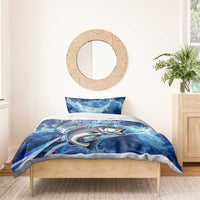 Striped Bass Fishing Bedding Set Ocean Waves