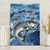 Striped Bass Fishing Canvas Wall Art Ocean Waves