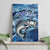 Striped Bass Fishing Canvas Wall Art Ocean Waves