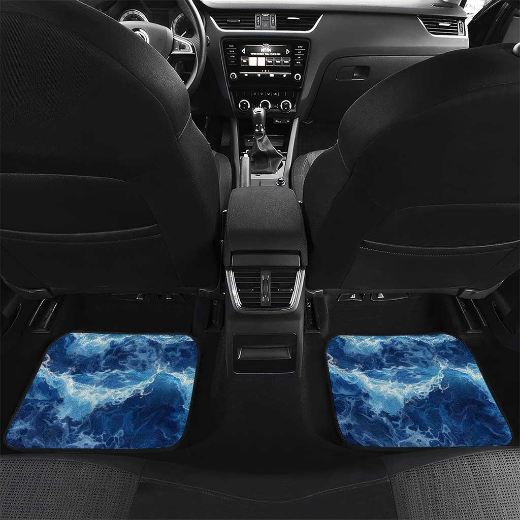 Striped Bass Fishing Car Mats Ocean Waves