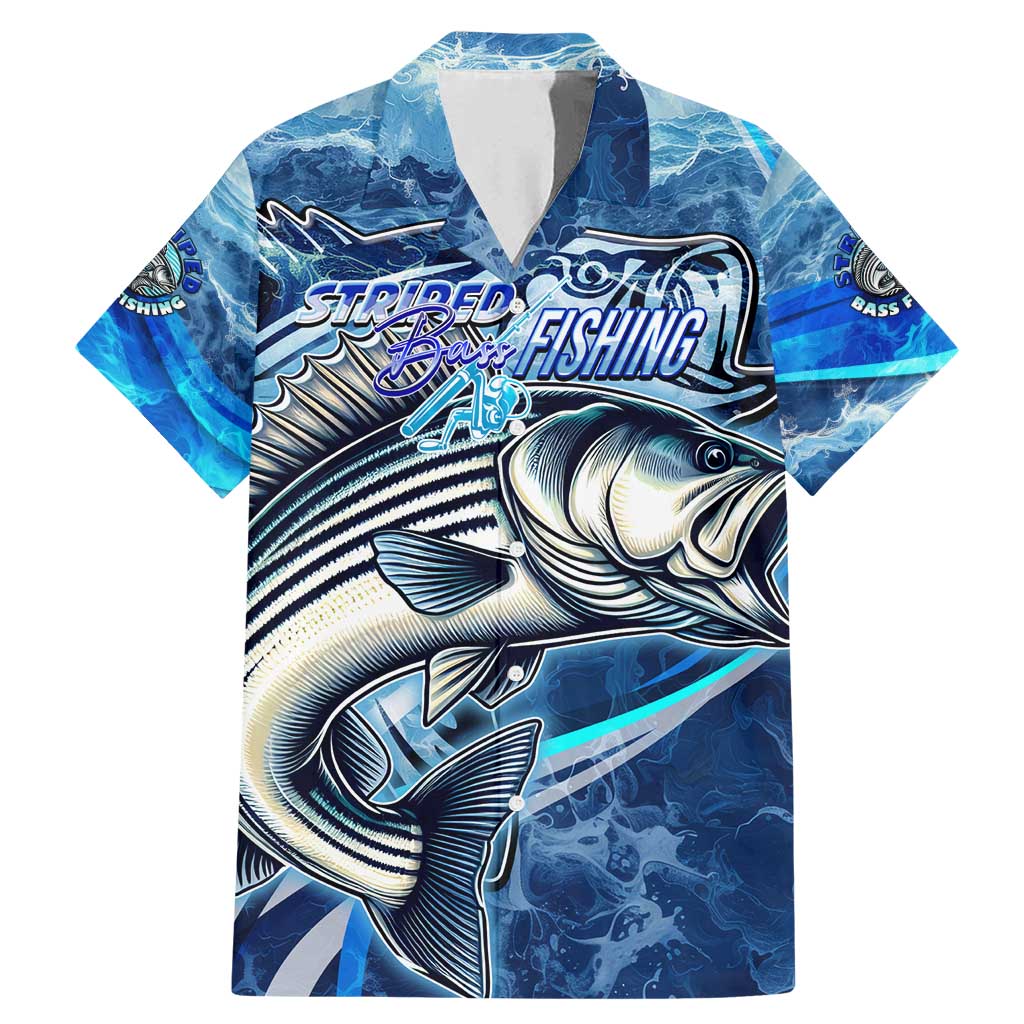 Striped Bass Fishing Family Matching Mermaid Dress and Hawaiian Shirt Ocean Waves