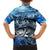 Striped Bass Fishing Family Matching Summer Maxi Dress and Hawaiian Shirt Ocean Waves